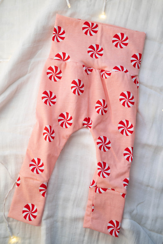 Peppermint Party Holiday Grow With Me Joggers
